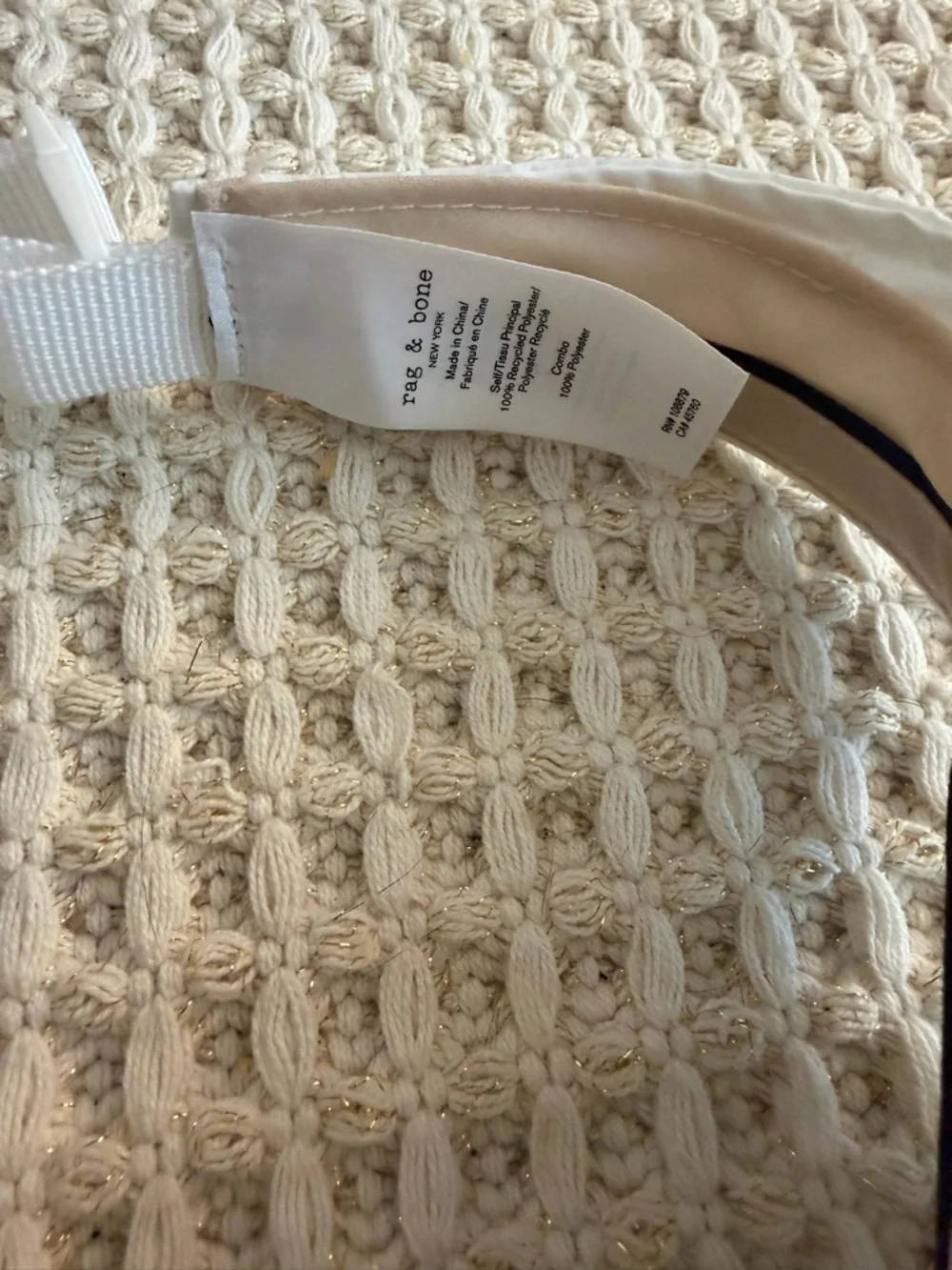 rag & bone White Sun Visor with Logo Patch